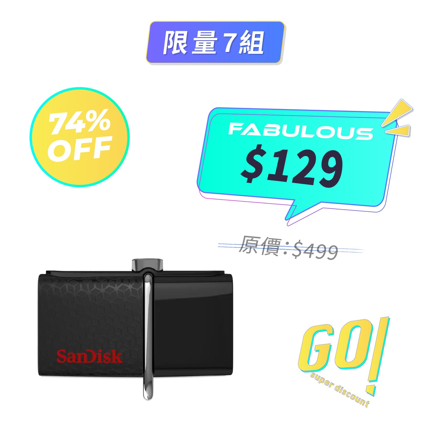 【SanDisk】USB 3.0 雙用隨身碟