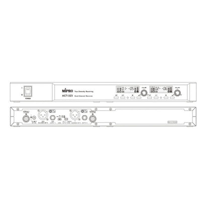 【MIPRO】ACT-323雙頻道接收機 含2支麥克風